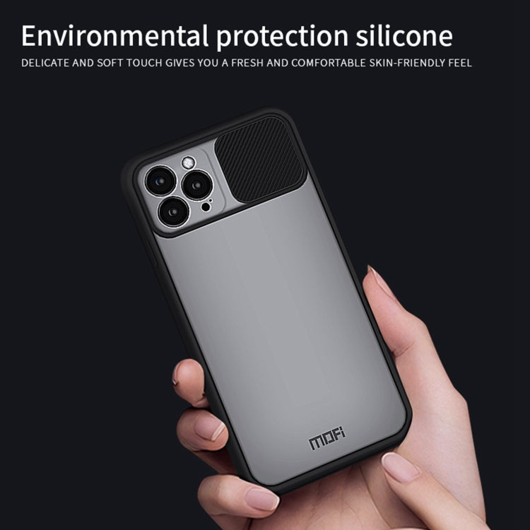 For iPhone 13 Pro Max MOFI Translucent Frosted PC + TPU Phone Case(Blue)