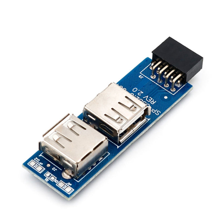9 Pin PC Motherboard to 2 x USB 2.0 Female Converter for Dongle, Wireless Mouse Receiver - Others by PMC TechLife | Online Shopping South Africa | PMC TechLife