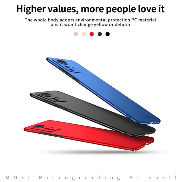 For Xiaomi 12 / 12X MOFI Frosted PC Ultra-thin Hard Phone Case(Blue)