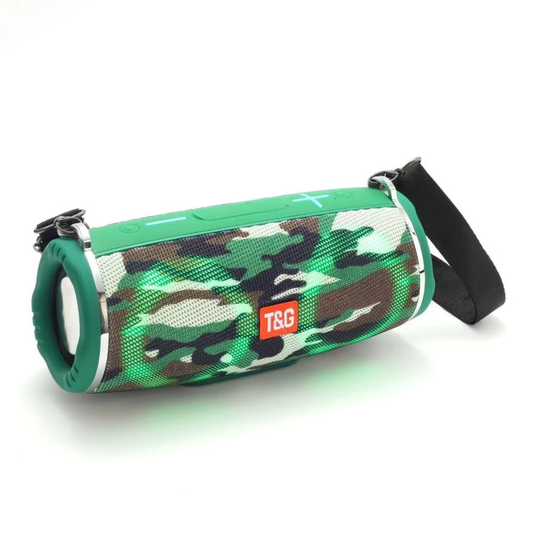 T&G TG642 RGB Light Water-resistant Portable Bluetooth Speaker Support FM / TF Card(Camouflage)