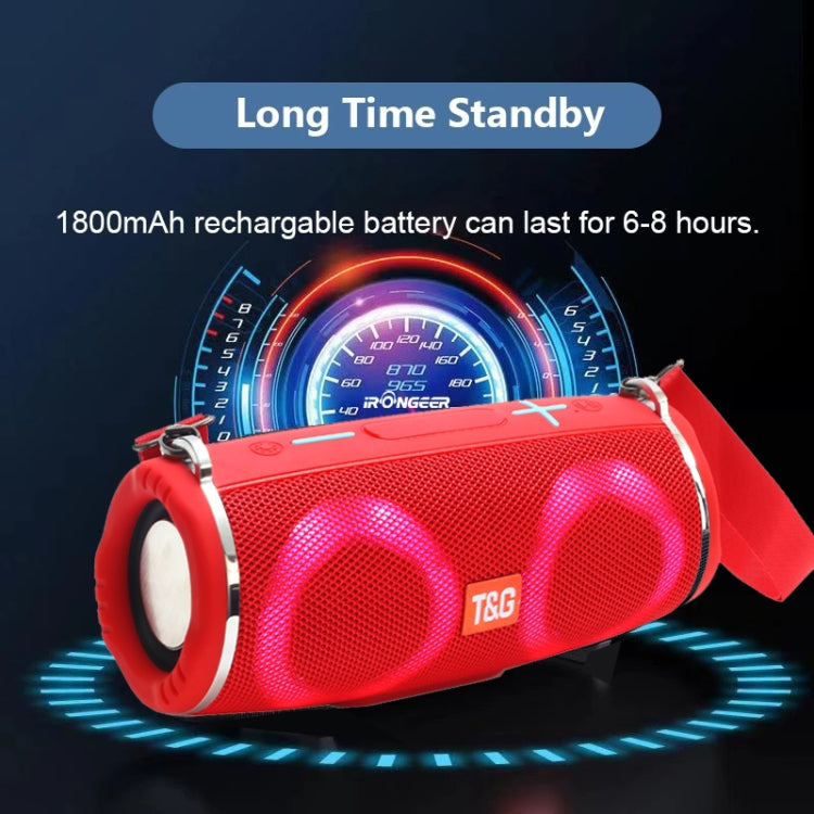 T&G TG642 RGB Light Water-resistant Portable Bluetooth Speaker Support FM / TF Card(Camouflage)
