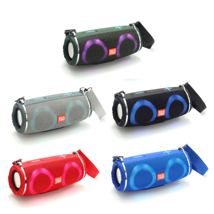 T&G TG642 RGB Light Water-resistant Portable Bluetooth Speaker Support FM / TF Card(Camouflage)
