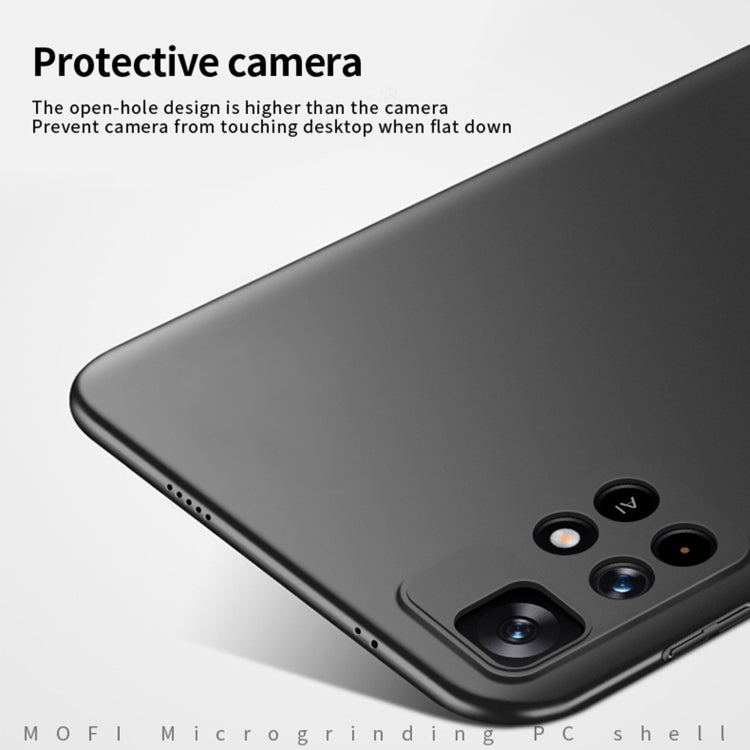 For Redmi Note 11 5G / Note11S 5G / Poco M4 Pro 5G MOFI Frosted PC Ultra-thin Hard Phone Case(Blue)