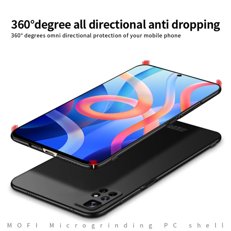 For Redmi Note 11 5G / Note11S 5G / Poco M4 Pro 5G MOFI Frosted PC Ultra-thin Hard Phone Case(Blue)