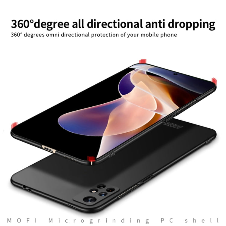 For Xiaomi Redmi Note 11 Pro 5G / Note 11 Pro+ 5G MOFI Frosted PC Ultra-thin Hard Phone Case(Red)