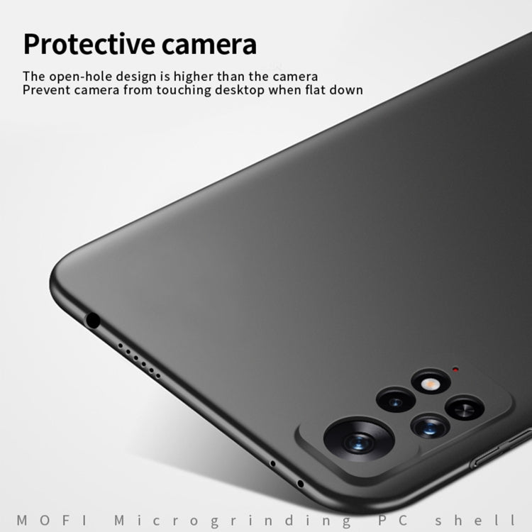 For Xiaomi Redmi Note 11 Global MOFI Frosted PC Ultra-thin Hard Phone Case(Red)