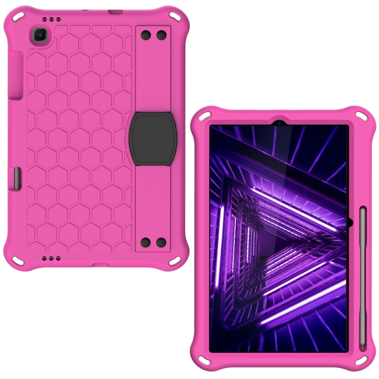For Lenovo X306 / X606 / K10 Honeycomb EVA + PC Shockproof Tablet Case with Strap(Rose Red+Black)