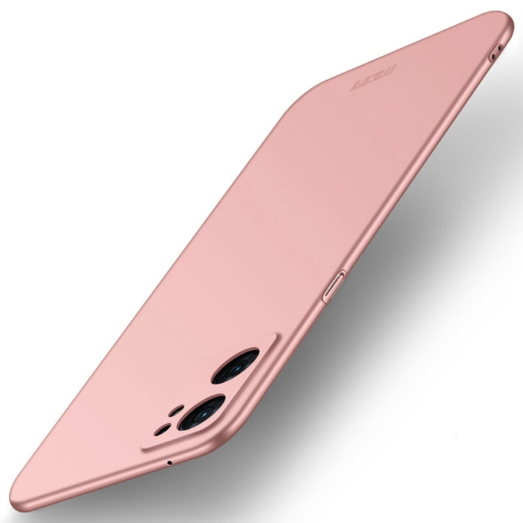 For OPPO Reno7 SE MOFI Frosted PC Ultra-thin Hard Case(Rose Gold)