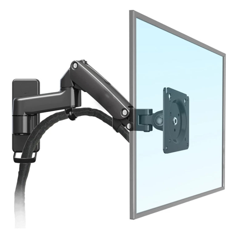 F150 Full Motion Monitor Wall Mount TV Wall Bracket with Adjustable Gas Spring Arm for 17-27 inch LED LCD Monitor