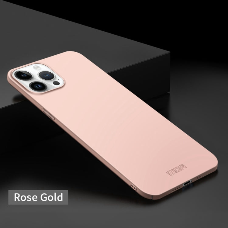 For iPhone 14 Pro Max MOFI Frosted PC Ultra-thin Hard Case (Rose Gold)