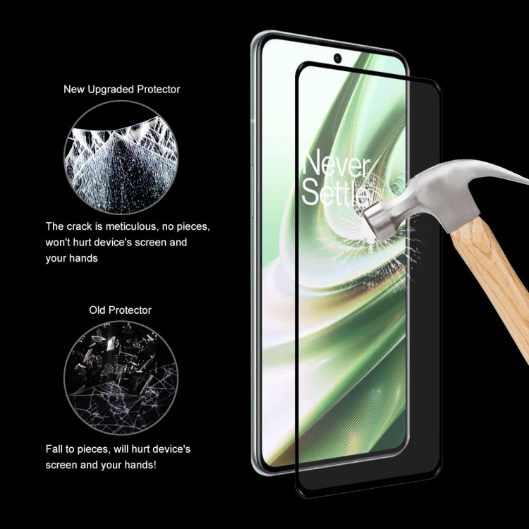 2 PCS For OnePlus 10R ENKAY Hat-Prince Full Glue 0.26mm 9H 2.5D Tempered Glass Full Film