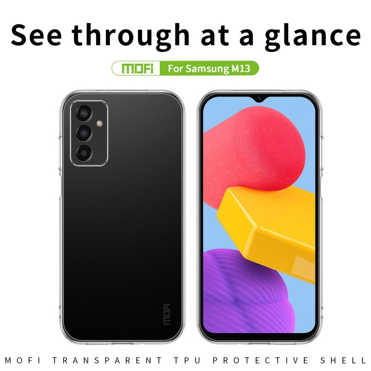 For Samsung Galaxy M13 MOFI Ming Series Ultra-thin TPU Phone Case(transparent)