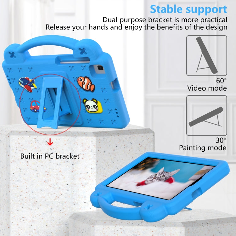 For Huawei MediaPad M3 Lite 8.0 Handle Kickstand Children EVA Shockproof Tablet Case(Sky Blue)