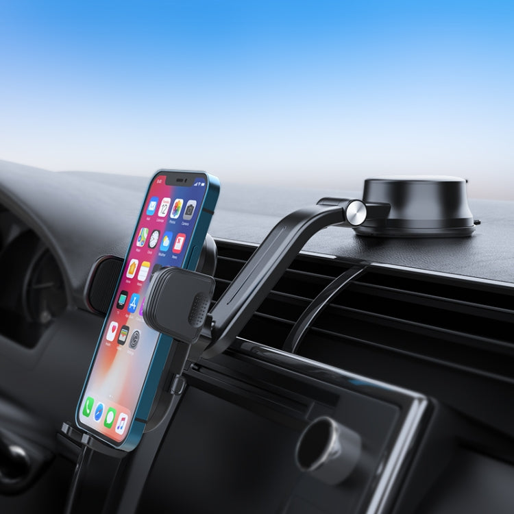 A190+X157 Car Phone Holder Dashboard Sucker Mount Stand Retractable Clamp Arm - Universal Car Holders by PMC Jewellery | Online Shopping South Africa | PMC Jewellery | Buy Now Pay Later Mobicred