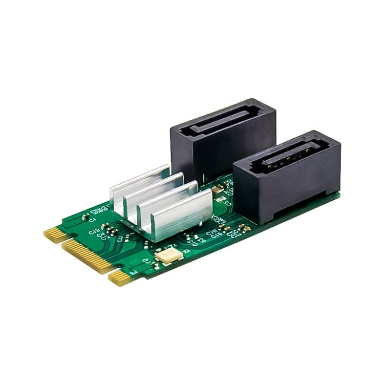 ST551 6Gbps PCIe B+M key to 2 Port SATA 3.0 Card M.2 to dual SATA Adapter - Card Adapter by PMC Jewellery | Online Shopping South Africa | PMC Jewellery | Buy Now Pay Later Mobicred