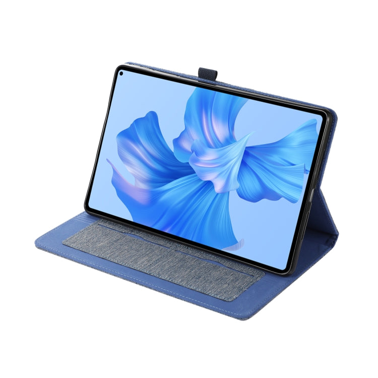 For Huawei MatePad Pro 11 2022 Fabric Leather Tablet Case(Blue)