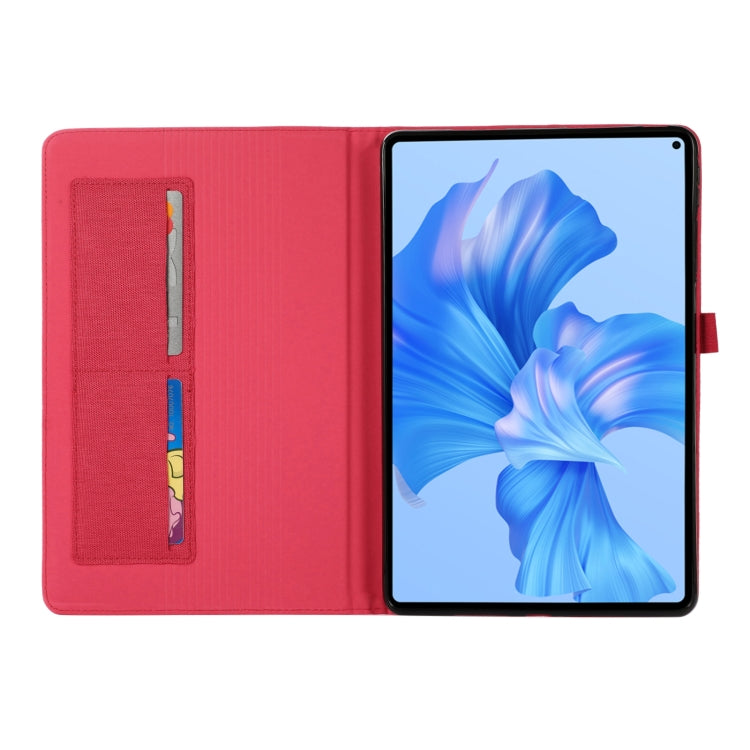 For Huawei MatePad Pro 11 2022 Fabric Leather Tablet Case(Red)