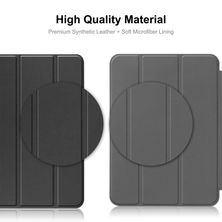 For Lenovo Tab P11 Pro Gen2 11.2 inch 2022 ENKAY Tri-fold Custer Texture Leather Stand Smart Case(Grey)