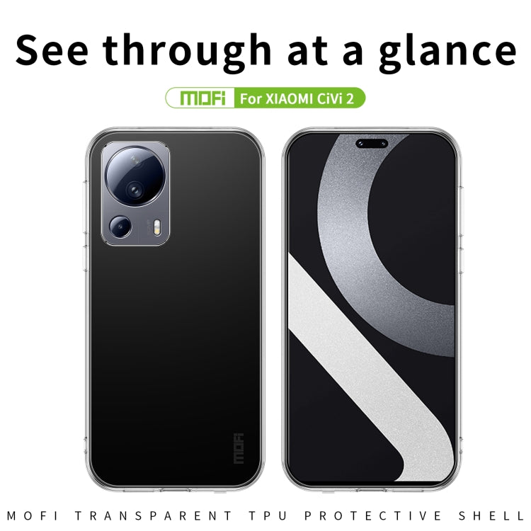 For Xiaomi Civi 2 MOFI Ming Series Ultra-thin TPU Phone Case(Transparent)