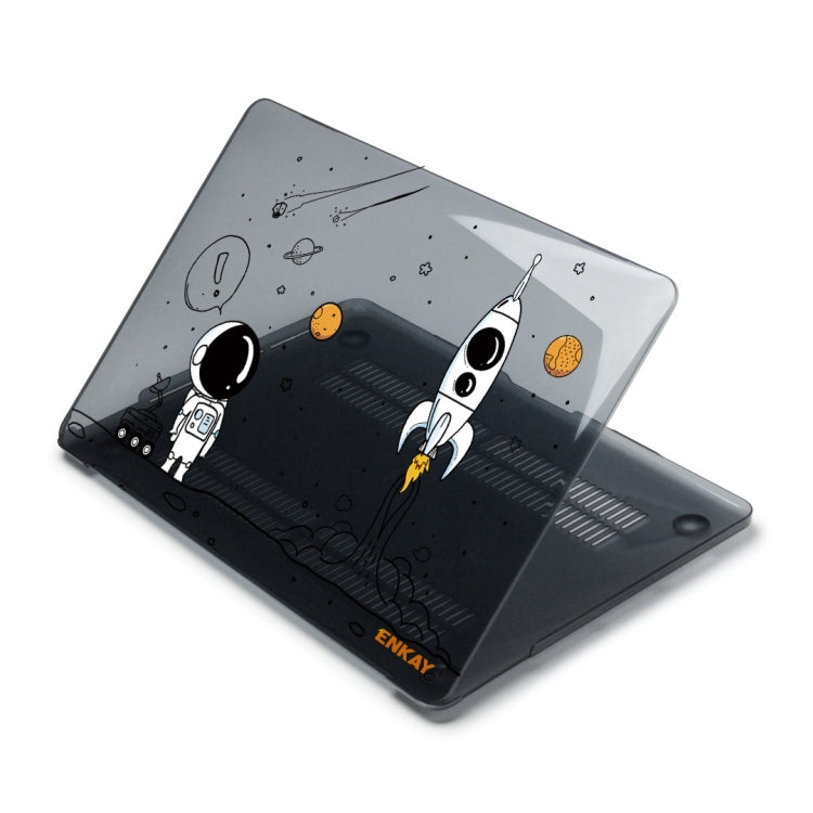 For MacBook Pro 14.2 A2442/A2779 2023 ENKAY Hat-Prince 3 in 1 Spaceman Pattern Laotop Protective Crystal Case with TPU Keyboard Film / Anti-dust Plugs, Version:US(Spaceman No.1)