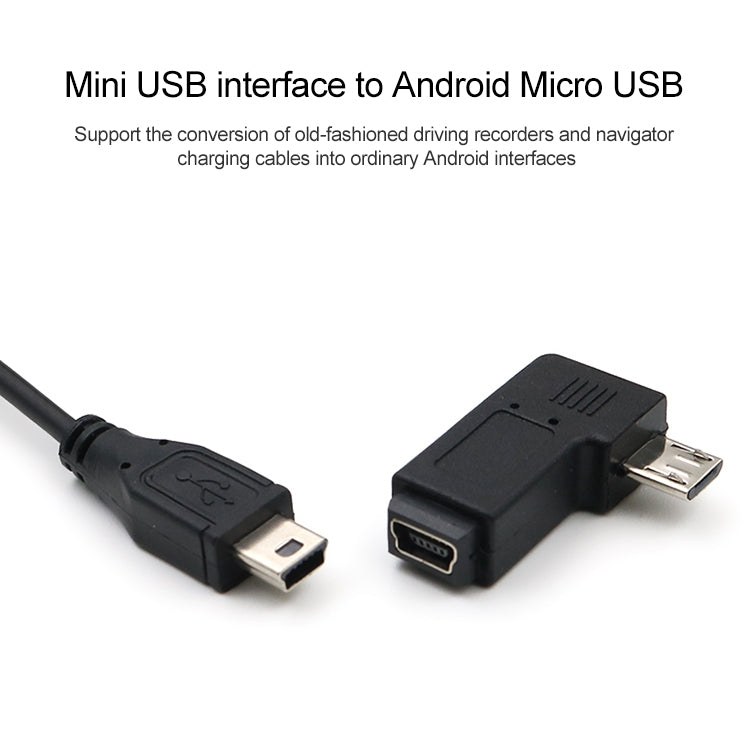 90 Degree Mini USB Female to Micro USB Male Adapter - USB Adapter by PMC TechLife | Online Shopping South Africa | PMC TechLife | Buy Now Pay Later Mobicred