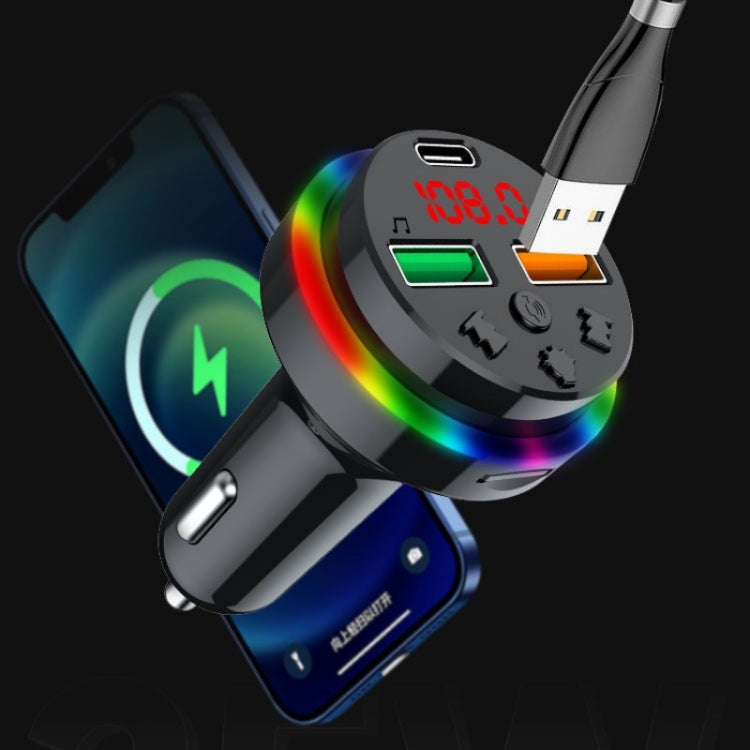 PDF15 FM Transmitter Bluetooth 5.0 Handsfree Car Kit Audio MP3 Player