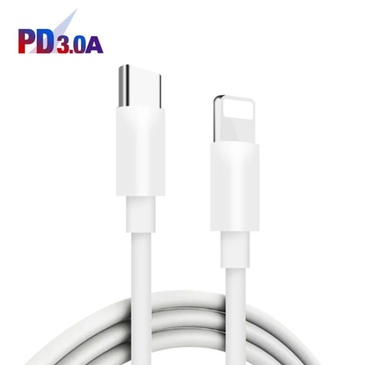 PD11 Single PD3.0 USB-C / Type-C 20W Fast Charger with 1m Type-C to 8 Pin Data Cable, EU Plug(White)