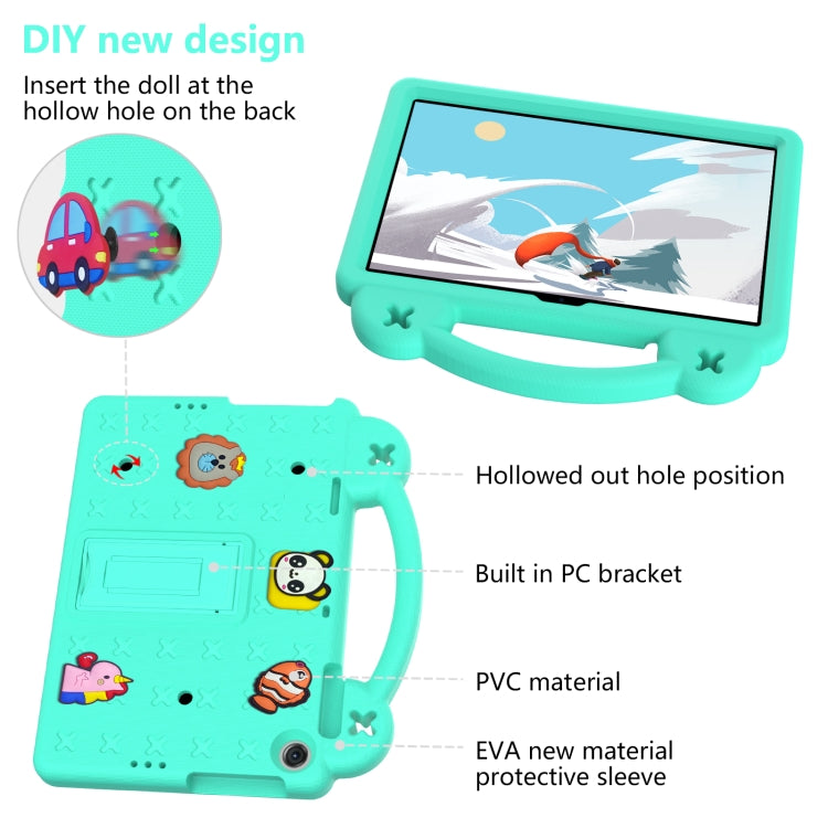 For Huawei MatePad T10S 10.1 / T10 9.7 / Honor Pad X8 10.1 Handle Kickstand Children EVA Shockproof Tablet Case(Mint Green)