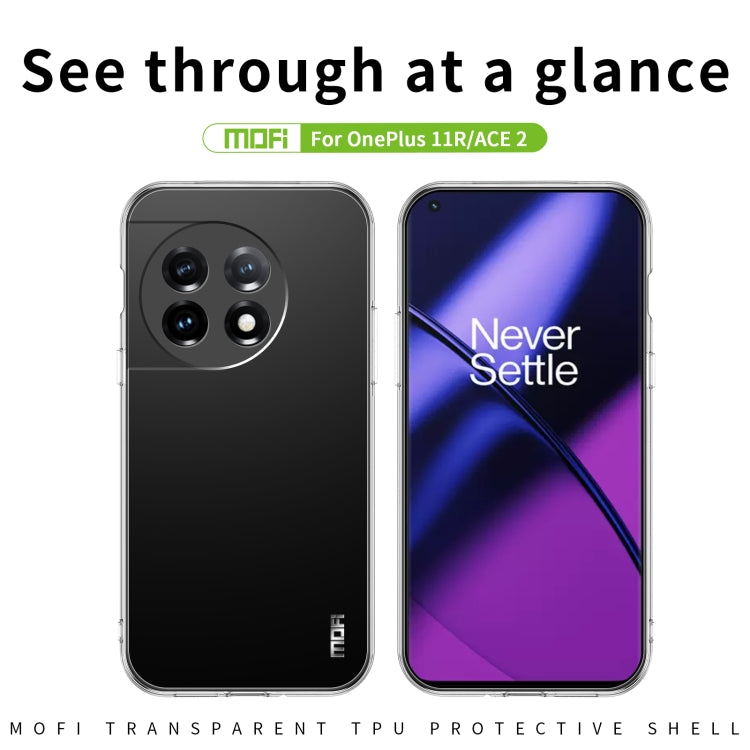 For OnePlus 11R / Ace 2 MOFI Ming Series Ultra-thin TPU Phone Case(Transparent)