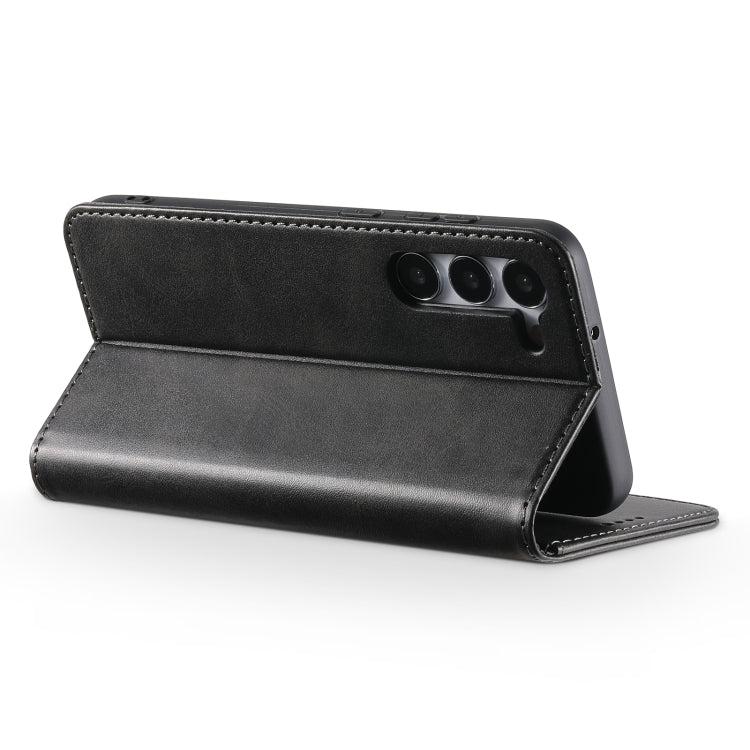 For Samsung Galaxy S24+ 5G Suteni Calf Texture Horizontal Flip Leather Phone Case(Black)