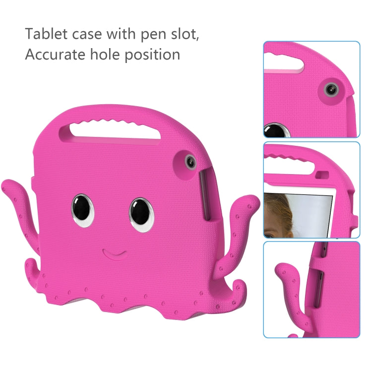 For Lenovo Tab M10 3rd Gen 10.1 TB-328 Octopus Style EVA Hybrid PC Shockproof Tablet Case with Strap(Rose Red) - Lenovo by PMC TechLife | Online Shopping South Africa | PMC TechLife | Buy Now Pay Later Mobicred