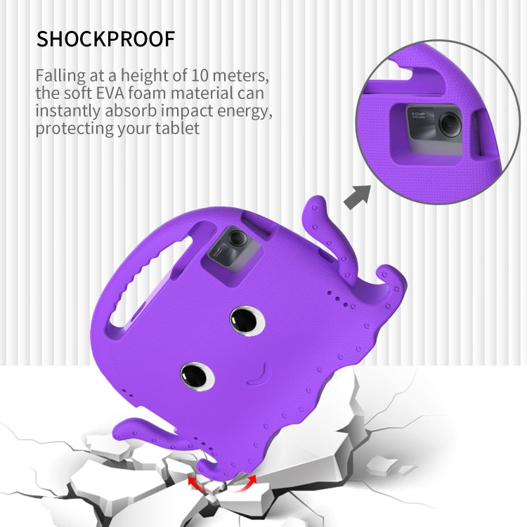 For Lenovo Tab M11 /Xiaoxin Pad 11 2024 Octopus Style EVA Hybrid PC Shockproof Tablet Case with Strap(Purple)
