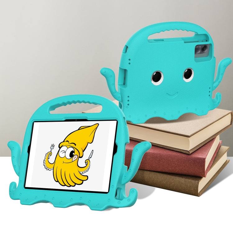 For Lenovo Tab M11 /Xiaoxin Pad 11 2024 Octopus Style EVA Hybrid PC Shockproof Tablet Case with Strap(Glacial Green)