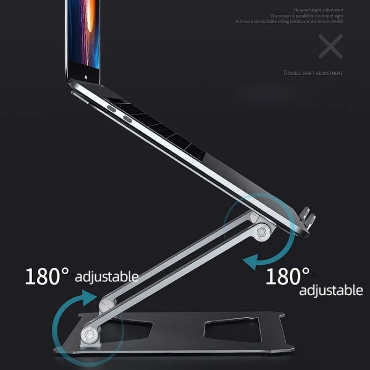 Boneruy P18 Ergonomic Desk Aluminum Holder for 14-17.3 Inch Laptops(Silver) - Laptop Stand by PMC Jewellery | Online Shopping South Africa | PMC Jewellery | Buy Now Pay Later Mobicred