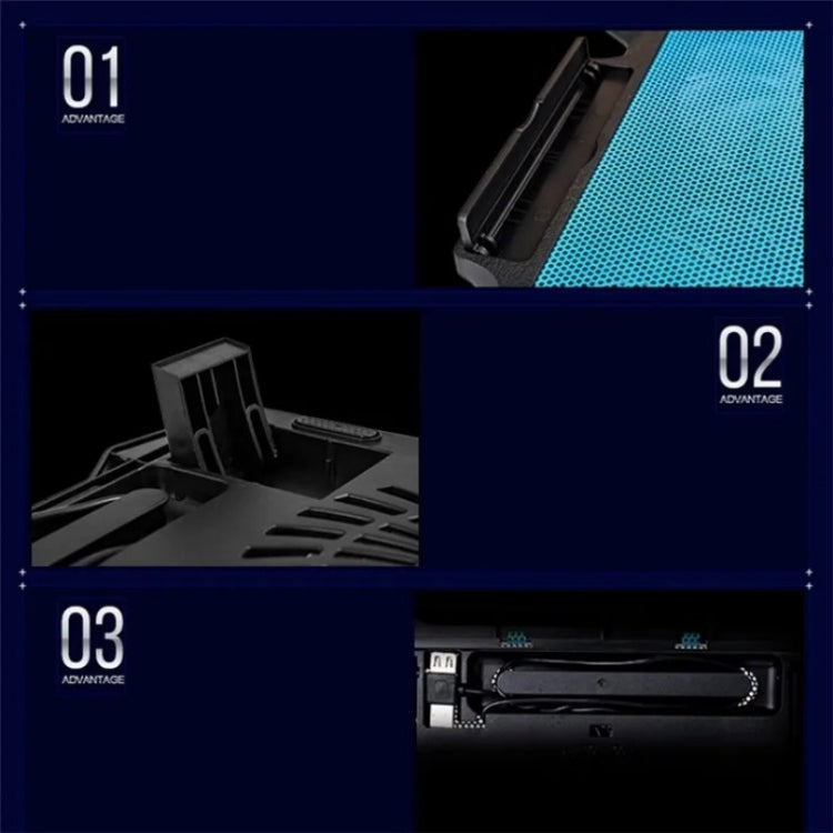 S200 Dual Silent Cooling Fan Portable Slim Notebook Cooling Pad for Laptop(Red) - Cooling Pads by PMC Jewellery | Online Shopping South Africa | PMC Jewellery | Buy Now Pay Later Mobicred