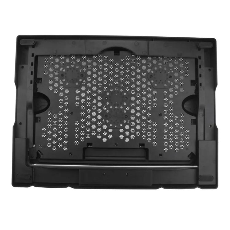 S300 3 Fan Adjustable Wind Speed Desktop Laptop Cooling Pad with Holder(Red)
