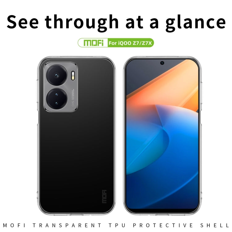 For vivo iQOO Z7X MOFI Ming Series Ultra-thin TPU Phone Case(Transparent)