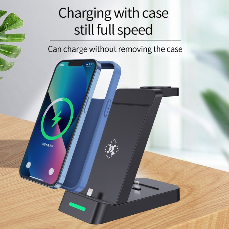 B20 18W 3 in 1 Wireless Charger Stand Charger Dock for iPhone Apple Watch Series(White) - free shipping - PMC TechLife - Order now!