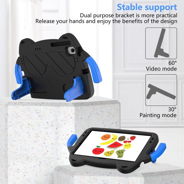 For Lenovo Tab M10 Plus TB-125 2022 Ice Baby EVA Shockproof Hard PC Tablet Case(Black+Blue)