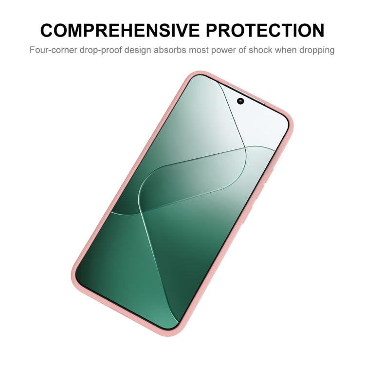 For Xiaomi 14 Pro ENKAY Hat-Prince Liquid Silicone Shockproof Soft Phone Case(Light Green)