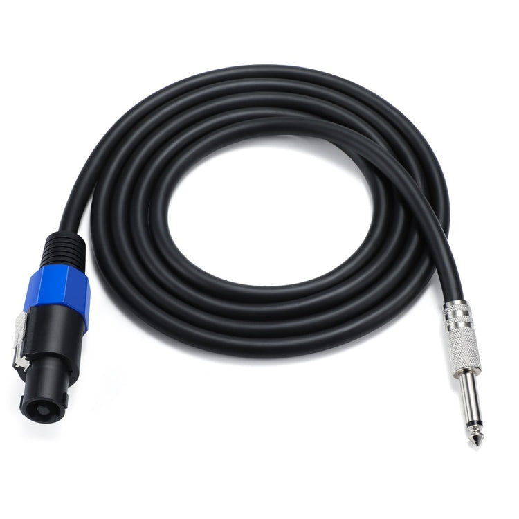 JUNSUNMAY Speakon Male to 6.35mm Male Audio Speaker Adapter Cable with Snap Lock, Length:6FT