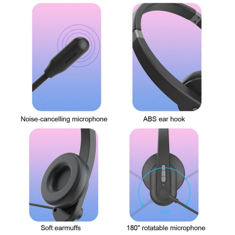 OY632 For Call Center Office Telephone Noise Cancelling Mic HiFi Stereo Earphone