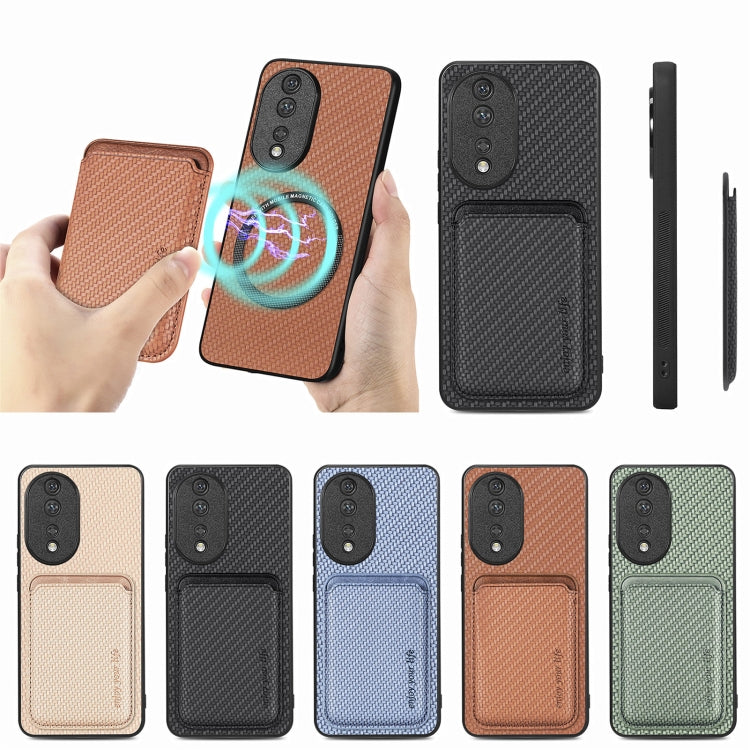 For Honor 80 Pro Carbon Fiber Leather Card Magsafe Phone Case(Khaki) - free shipping - PMC TechLife - Order now!