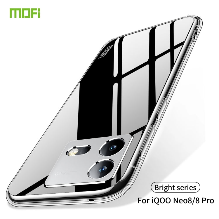 For vivo iQOO Neo8 / Neo8 Pro MOFI Ming Series Ultra-thin TPU Phone Case(Transparent)