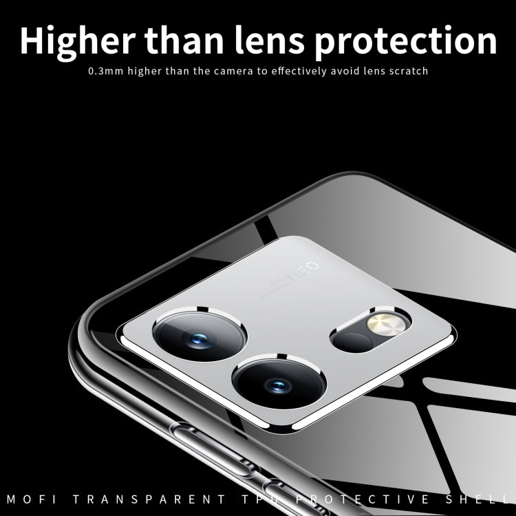 For vivo iQOO Neo8 / Neo8 Pro MOFI Ming Series Ultra-thin TPU Phone Case(Transparent)