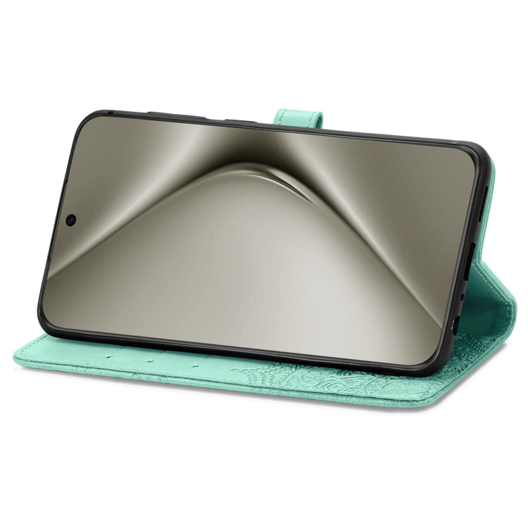 For Huawei Pura 70 Pro+ Mandala Flower Embossed Leather Phone Case(Green)