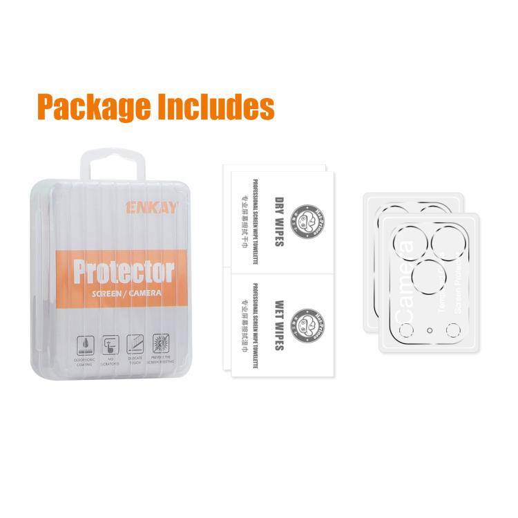 For iPhone 17 Pro 2pcs ENKAY Hat-Prince 9H Rear Camera Lens Tempered Glass Film - iPhone 17 Pro Tempered Glass by ENKAY | Online Shopping South Africa | PMC TechLife | Buy Now Pay Later Mobicred