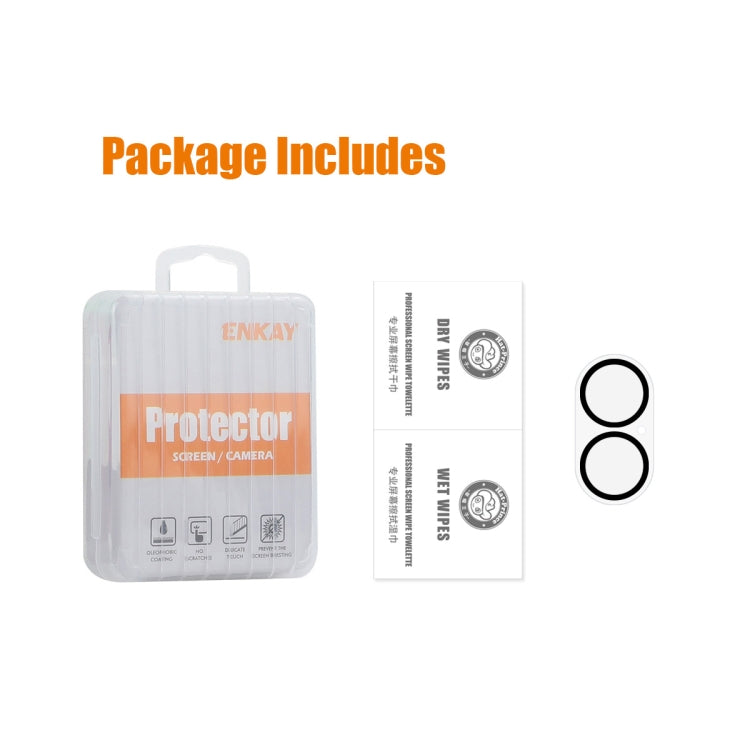 For iPhone 16 / 16 Plus ENKAY Hat-Prince 9H Rear Camera Lens Tempered Glass Film - iPhone 16 Plus Tempered Glass by ENKAY | Online Shopping South Africa | PMC TechLife | Buy Now Pay Later Mobicred