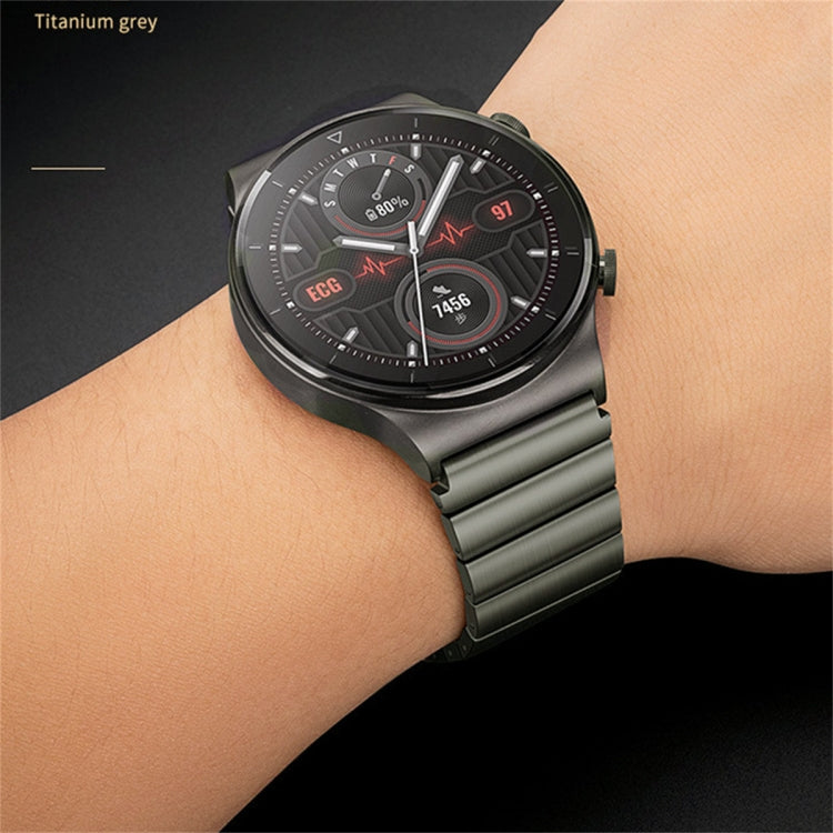 For Samsung Galaxy Watch 42mm One Bead Titanium Alloy Watch Band(Gray)