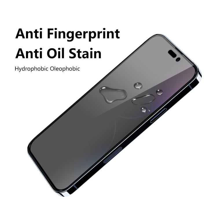 For iPhone 15 Pro Max 2pcs ENKAY Hat-Prince 28° Anti-peeping Tempered Glass Protector Full Screen Film